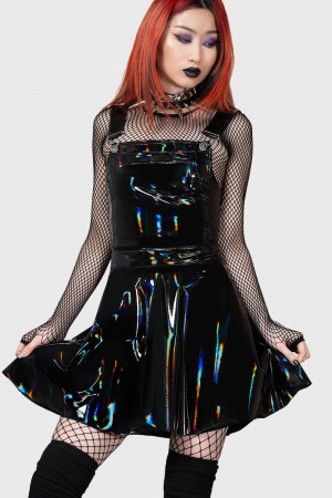 Killstar Paryce Alive Pinafore Rainbow | 45189-VRKF
