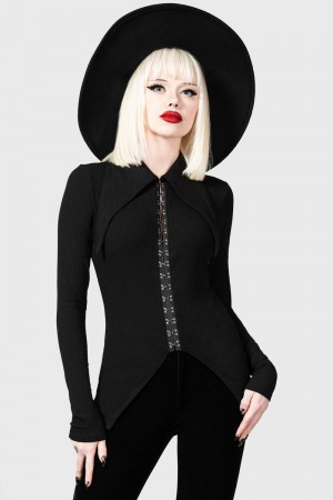Killstar Phenex Shirt Negros | 90145-DZGV