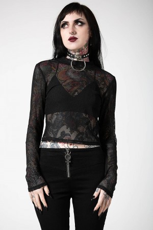 Killstar Planetary Party Mesh Top Negros | 31259-JGTV