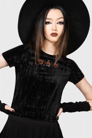 Killstar Prospector's Harvest Crop Top Negros | 38507-QMJE