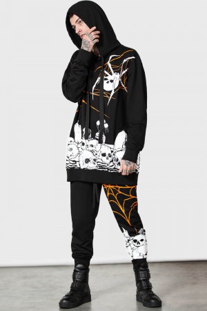 Killstar Pumpkin Reaper Hoodie Negros | 89231-KOJE