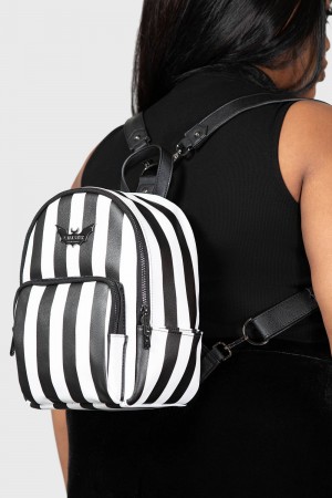 Killstar Rails Mini Backpack Negros Blancos | 84105-BMRU