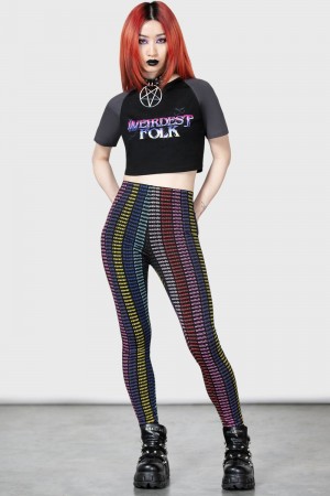 Killstar Rave Queen Leggings Negros | 05746-QXDZ