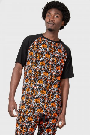 Killstar Ringer T-Shirt Negros | 15389-AELG