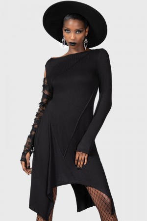 Killstar Rowena Vestido Negros | 61475-ZGIB