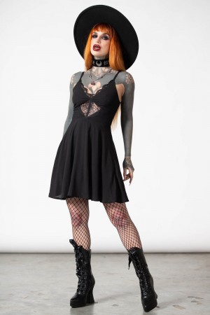 Killstar Sacralgia Vestido Negros | 40286-MAPX