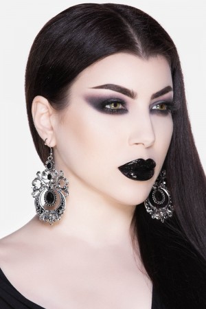 Killstar Samara Earrings Plateados | 63514-RVBO