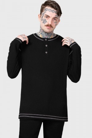 Killstar Sammal Henley Top Negros | 45209-OLQP