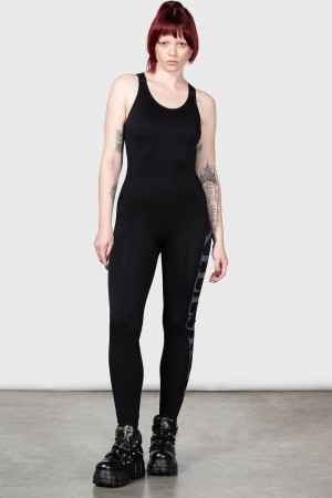 Killstar Scarlet Rising Onesie Negros | 93207-TDKU
