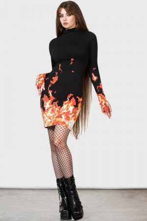 Killstar Senior Prom Mini Vestido Negros | 54386-PXTQ