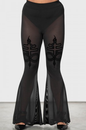 Killstar Serpentine Powermesh Flares Negros | 54281-FQJO