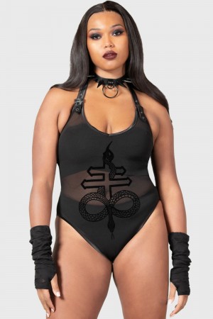 Killstar Shedding Bodysuit Negros | 19067-WGEV