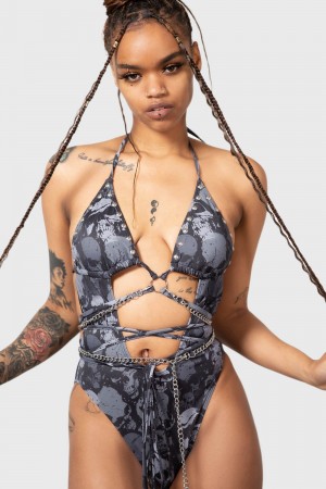 Killstar Shipwreck Swimsuit Negros | 48790-LXFB