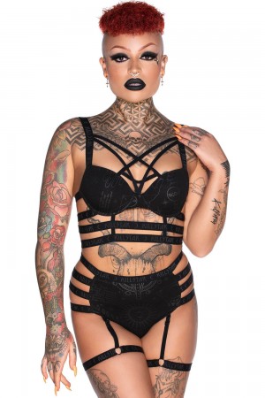 Killstar Sixth Sense Bra Negros | 79536-VNQZ