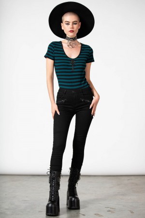 Killstar Skylla Bodysuit [GREEN] Verdes | 95163-PQUL