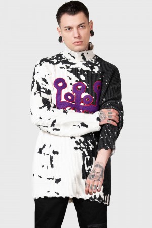 Killstar Slime Time Knit Sueter Negros | 89365-FSZR