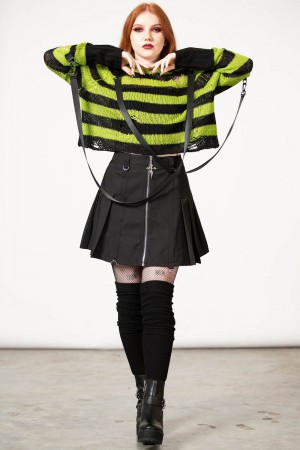 Killstar Slugs N' Snails Knit Sueter Verdes | 42836-PNKZ