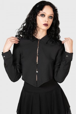 Killstar Sofia Shirt Negros | 17802-KUWM