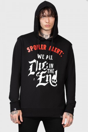 Killstar Spoiler Hoodie Negros | 52479-GJLU