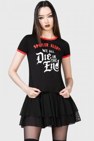 Killstar Spoiler Ringer Top Negros | 64382-RNSC