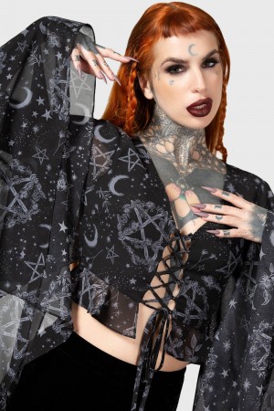 Killstar Starwitch Blouse Negros | 79013-UZPQ