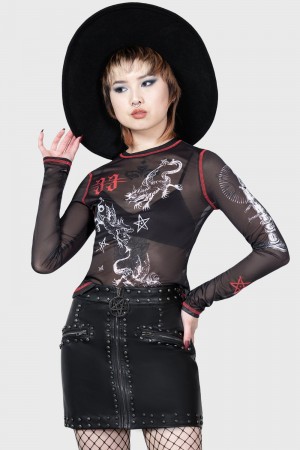 Killstar Stolas Skirt Negros | 28975-JBXD
