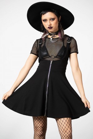 Killstar Suspend Me Statement Skirt [B] Negros | 49751-SJMU