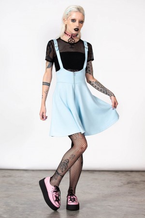 Killstar Suspend Me Statement Skirt [PASTEL BLUE] Azules | 23459-IJOF