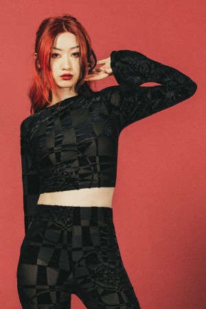Killstar Suspiria Mood Crop Top [BLACK/GREY] Grises | 43026-HYWZ
