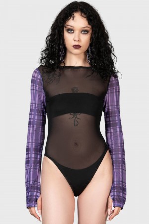 Killstar Sweetheart Dreams Bodysuit Morados | 13682-HEKW