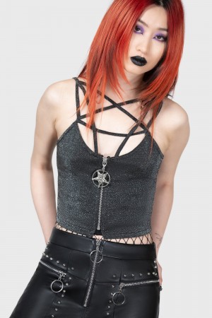 Killstar Synth Soul Top Glitter | 13745-RUWY