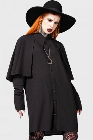 Killstar Tenebrus Shirt Negros | 78609-BKUR