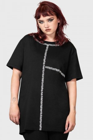 Killstar Thieves Eve T-Shirt Negros | 21578-ISJZ