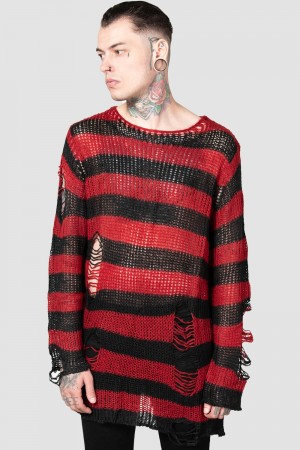 Killstar Total Horror Knit Sueter Rojos | 64259-VIAP