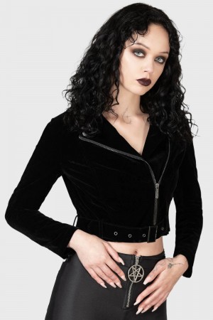 Killstar Twilight Goddess Ciclismo Jacket Negros | 96108-FAMT