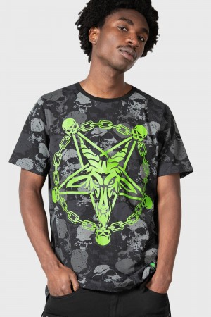 Killstar Tzompantli T Shirt Negros | 79326-TCMJ