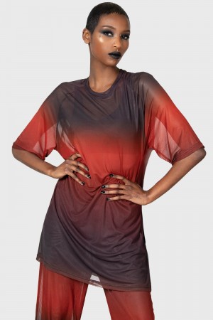 Killstar Unreal Trance Mesh Top Rojos | 27985-OLEI