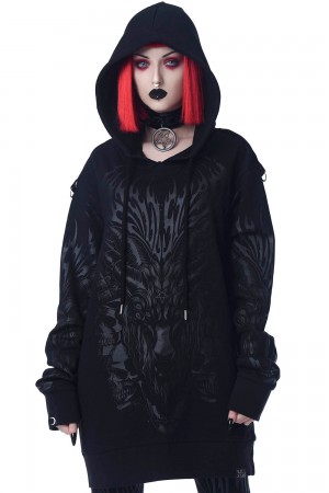 Killstar Untamed Hoodie Negros | 96571-IXTA
