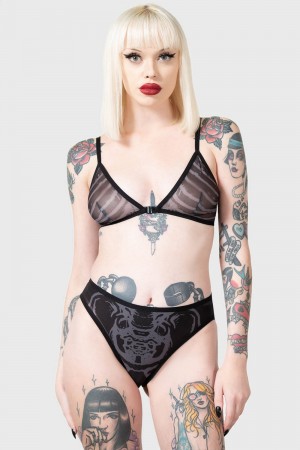 Killstar Vertebra Bralet Negros | 74652-PUVJ
