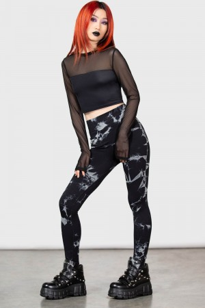 Killstar Wasteland Woods Leggings Negros | 23948-WXBM