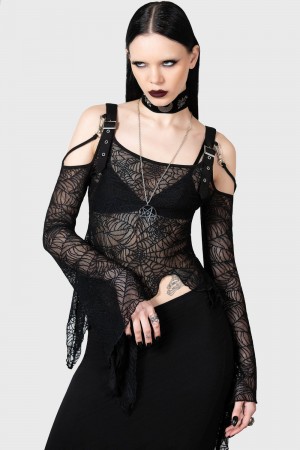 Killstar Webstera Top Negros | 76412-YVUA