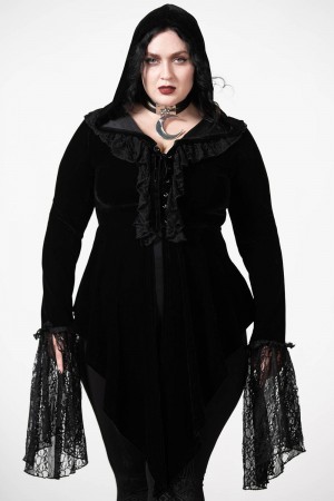 Killstar Weira Encapuchado Top Negros | 09863-LKSO