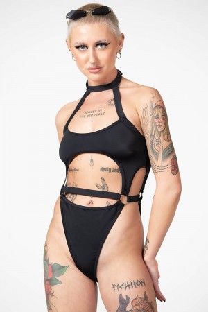Killstar Wendy Swimsuit Negros | 45392-TZKN