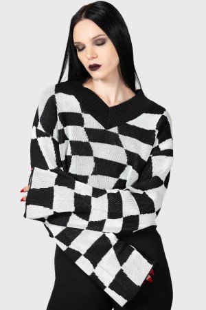 Killstar Wicked Games Sueter Grises | 67591-WLNH