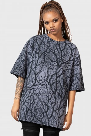 Killstar Woodlands T-Shirt Negros | 30695-WQBD
