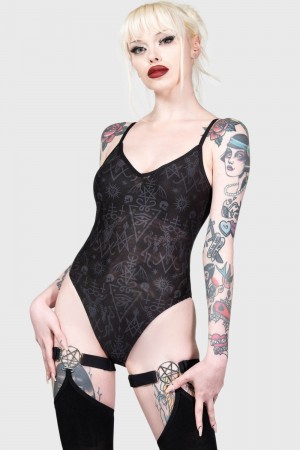 Killstar Your High-Priestess Bodysuit Negros | 37194-LHNY