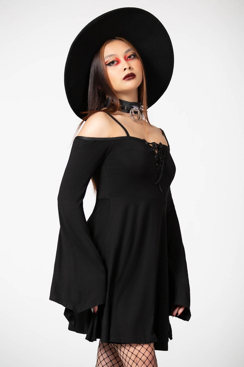 Killstar 4th Dimension Vestido Negros | 21496-RCGY