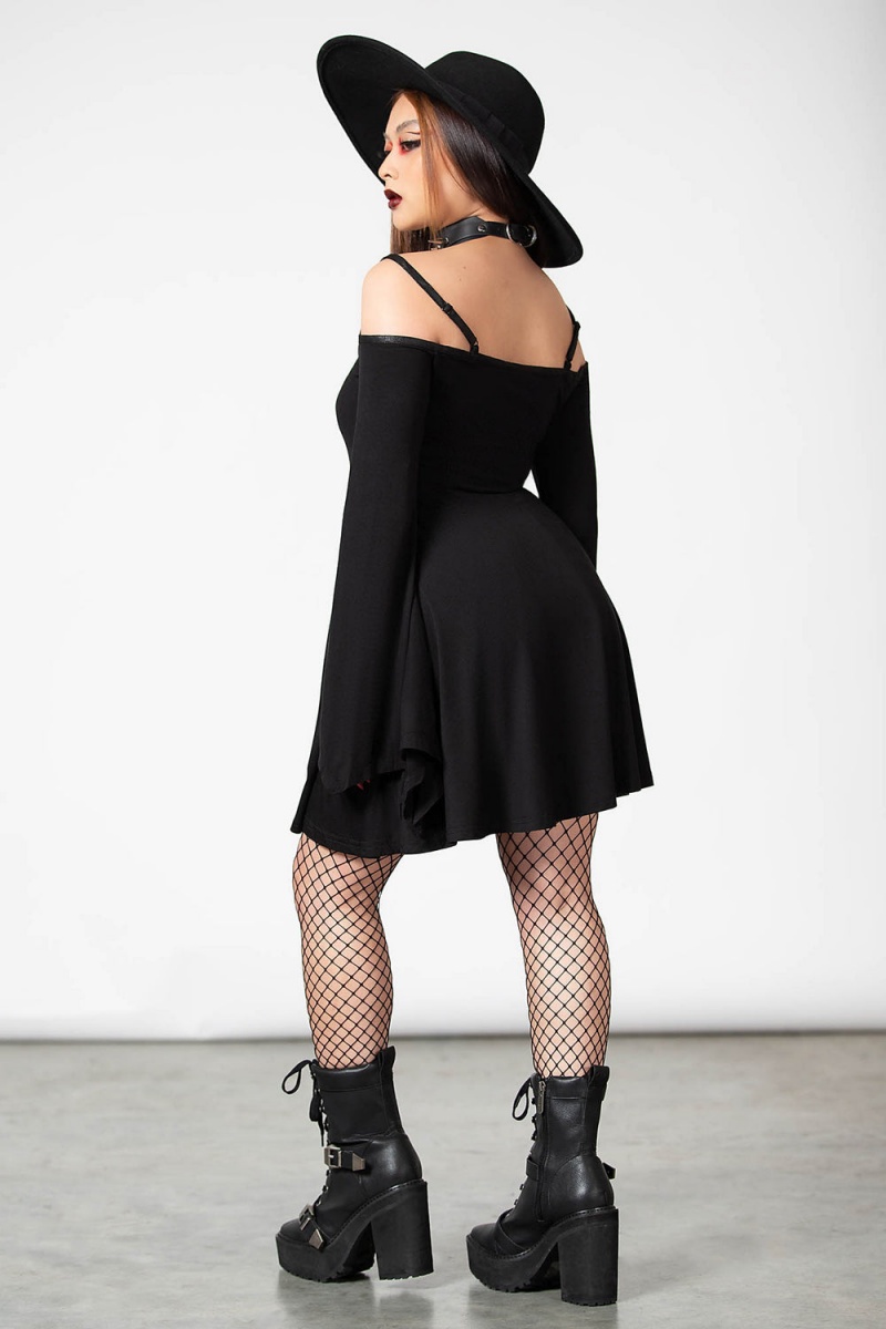 Killstar 4th Dimension Vestido Negros | 21496-RCGY