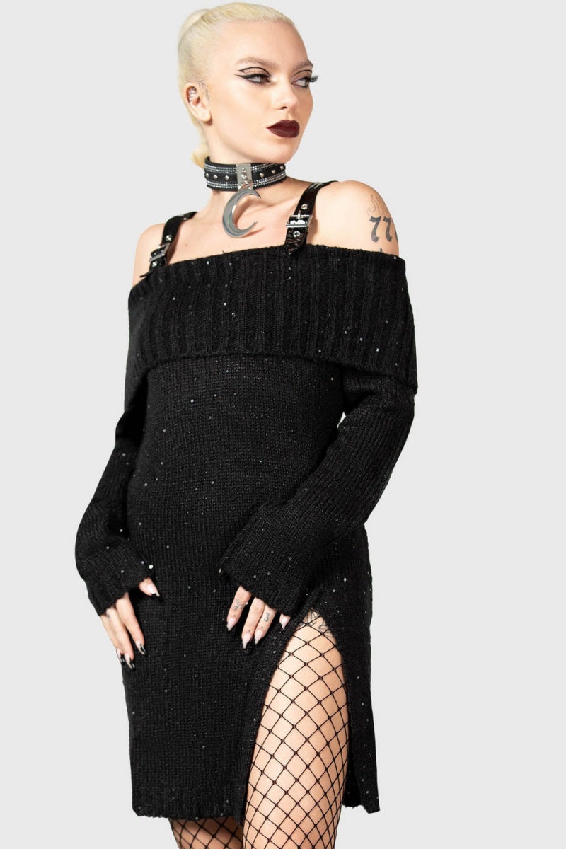 Killstar Achylsa Vestido Negros | 04169-FWPB