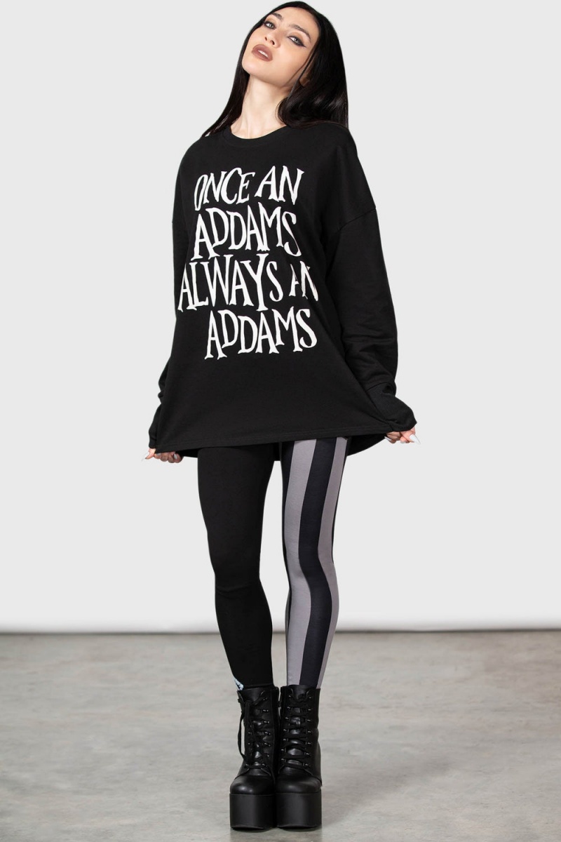 Killstar Addams Sweatshirt Negros | 98167-MSQN